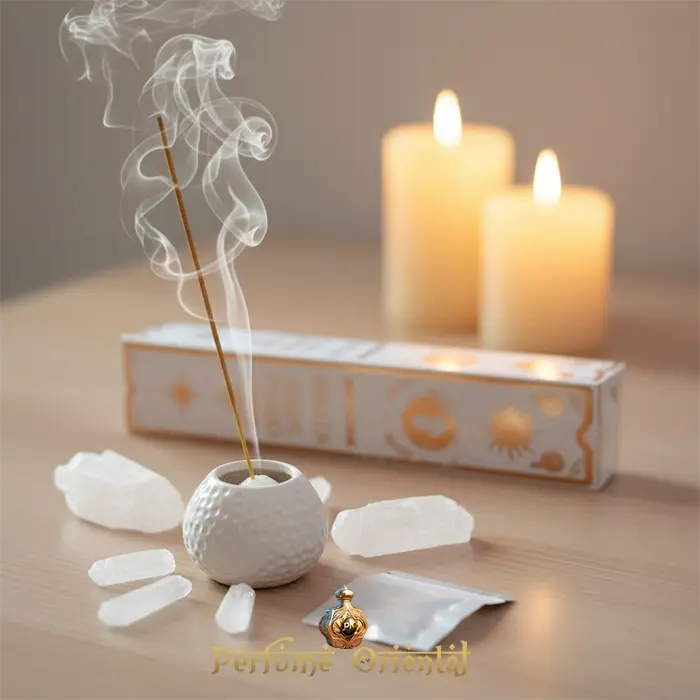AROMA Incienso Crystal Selenita 25g con Piedra Natural - Image 2