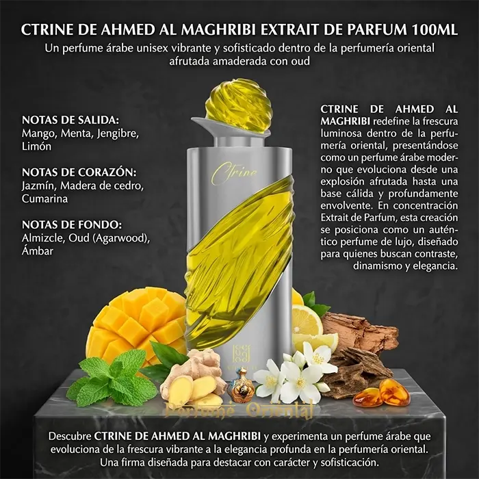 Perfume CTRINE AHMED AL MAGHRIBI EXTRAIT DE PARFUM 100ML-Unisex - Image 3