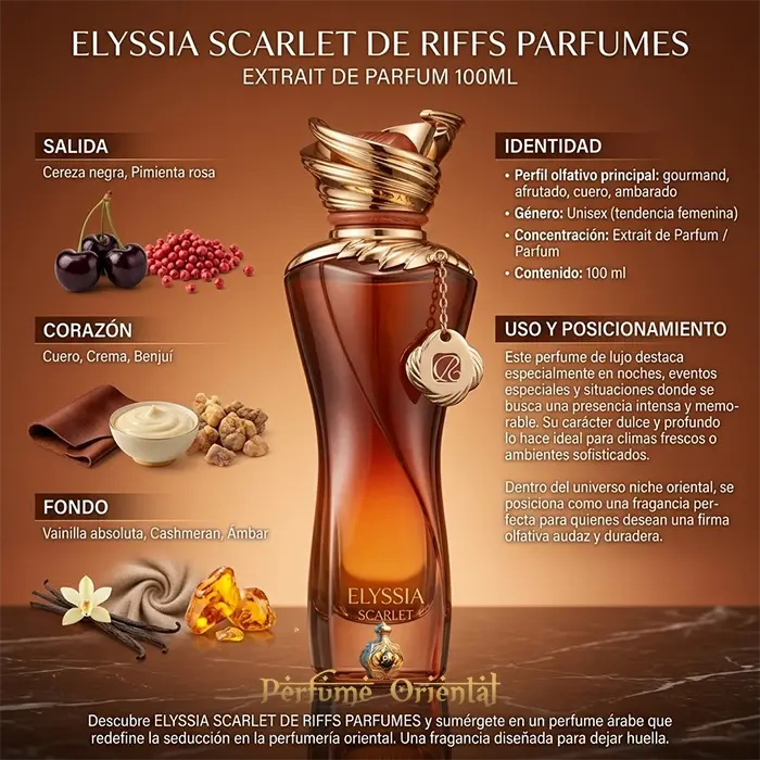 ELYSSIA SCARLET - RIFFS PARFUMES EXTRAIT DE PARFUM 100ML-Unisex - Image 3