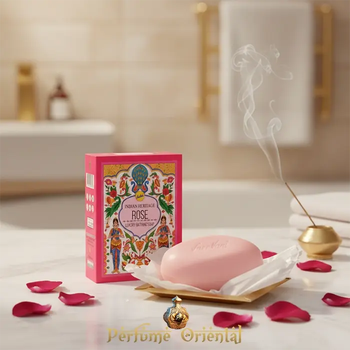Indian Heritage Rose Jabón Natural de Lujo 125g - Image 2
