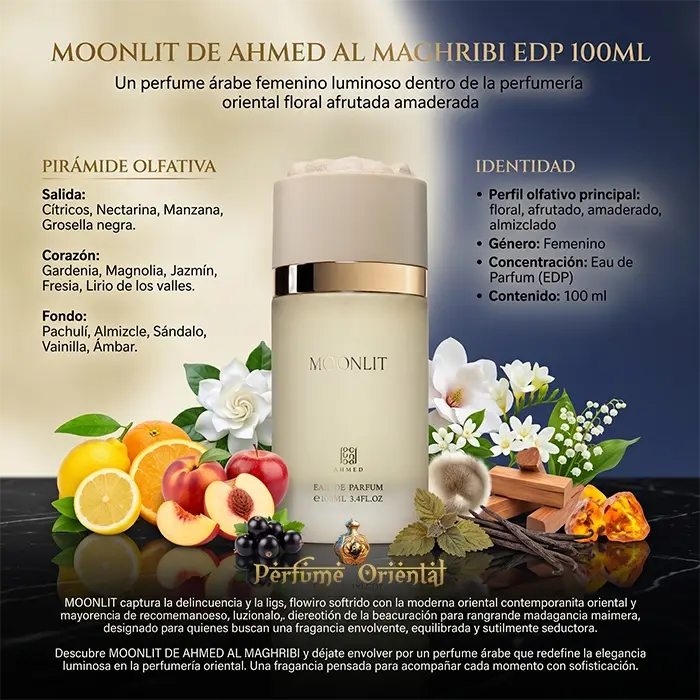 Perfume MOONLIT DE AHMED AL MAGHRIBI EDP 100ML-Mujer - Image 3