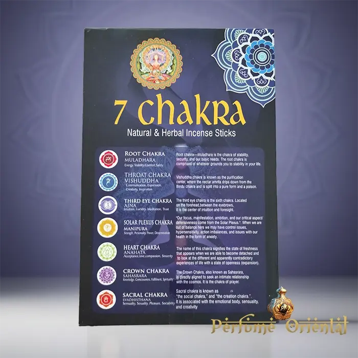 Pack de Incienso 7 Chakras de Karnataka Fragrance - Image 3