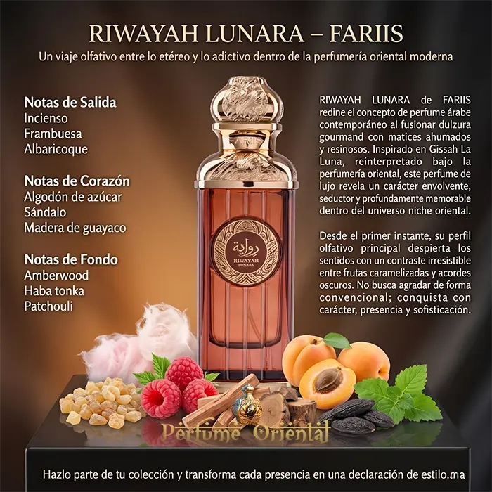 Perfume RIWAYAH LUNARA – FARIIS EXTRAIT DE PARFUM 100ml-Unisex - Image 3
