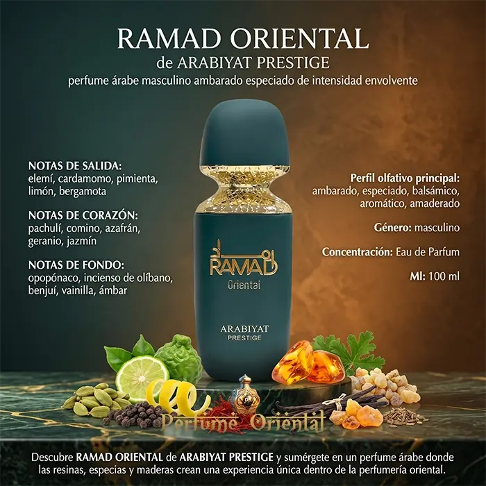 Perfume RAMAD ORIENTAL de ARABIYAT PRESTIGE-100ml - Image 3