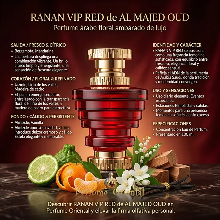 Perfume RANAN VIP RED de AL MAJED OUD- 100ml - Image 3