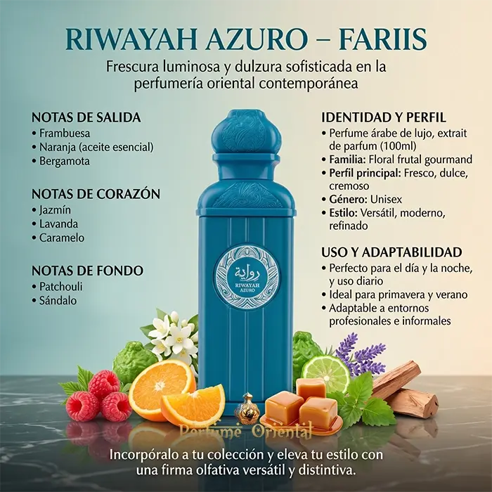 Perfume RIWAYAH AZURO – FARIIS EXTRAIT DE PARFUM-100ml -Unisex - Image 3