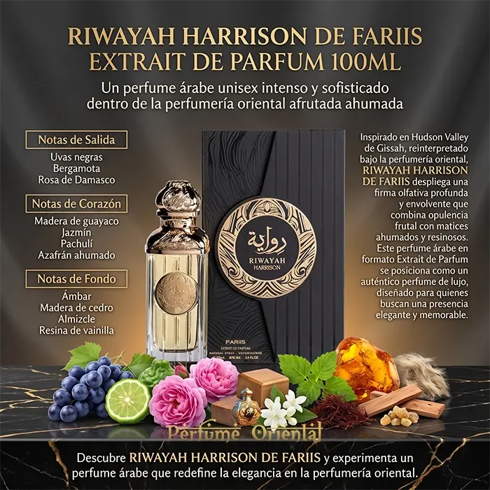 Perfume RIWAYAH HARRISON- FARIIS EXTRAIT DE PARFUM 100ML-Unisex - Image 3