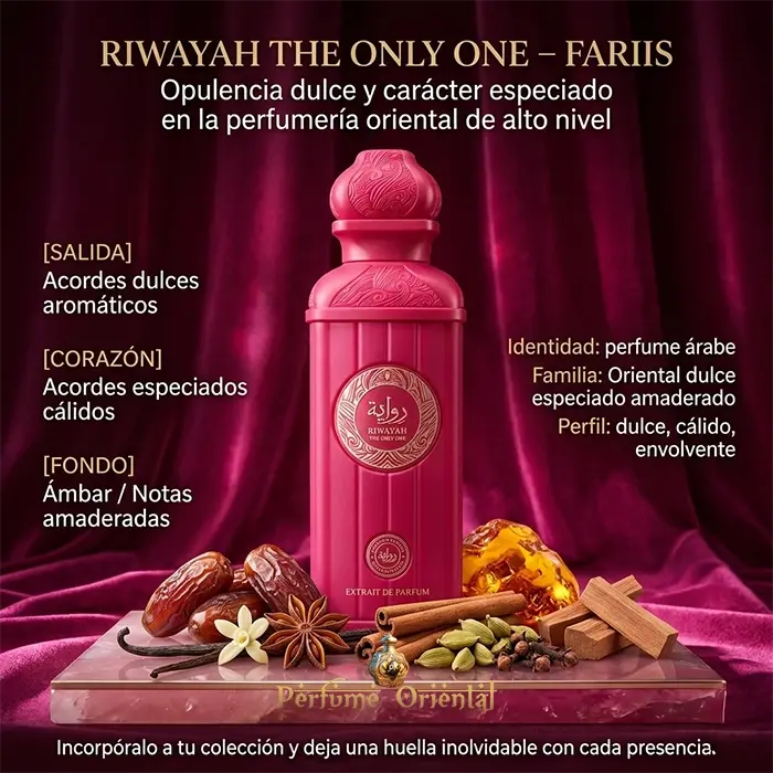 Perfume RIWAYAH THE ONLY ONE – FARIIS EXTRAIT de PARFUM-100ml-Unisex - Image 3