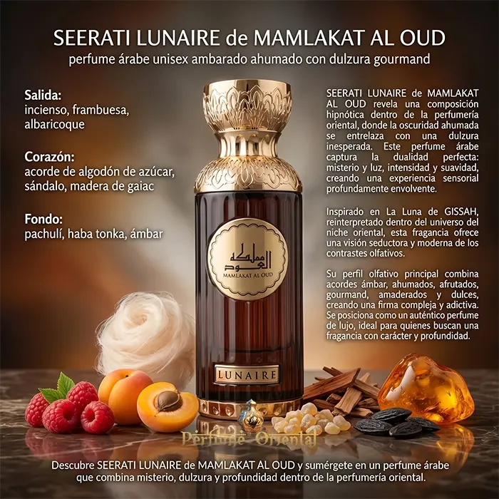 Perfume SEERATI LUNAIRE de MAMLAKAT AL OUD-100ml Unisex - Image 3