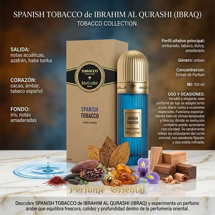 SPANISH TOBACCO de IBRAHIM AL QURASHI (IBRAQ)-100ml Unisex - Image 3